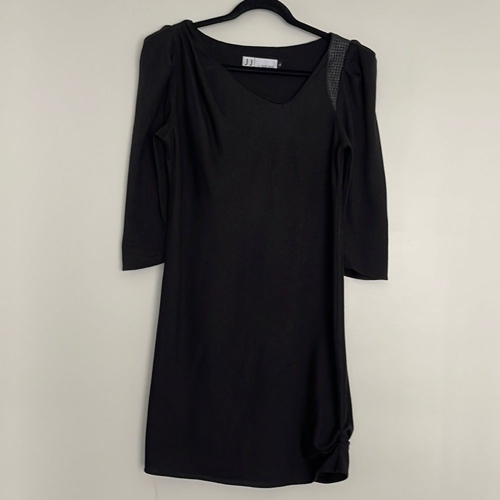 J/J by Julie Haus Asymmetrical Neckline with Leather Insert Size L